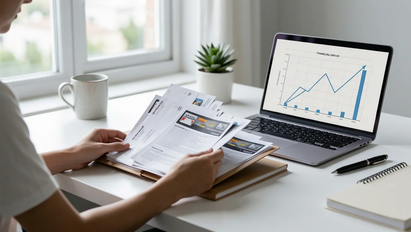 Person organizing finances using a $5000 personal loan for debt consolidation