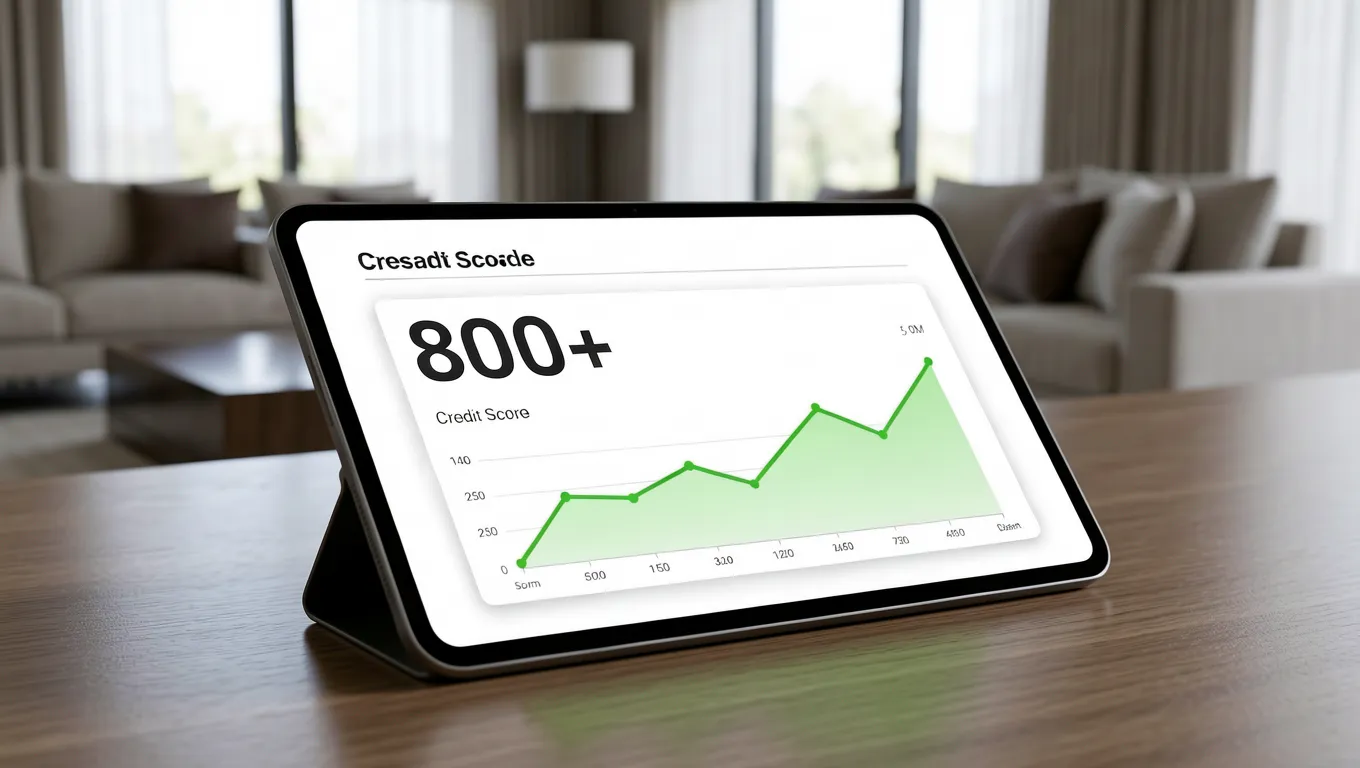 High-end digital dashboard displaying an elite credit score for best personal loans for high credit