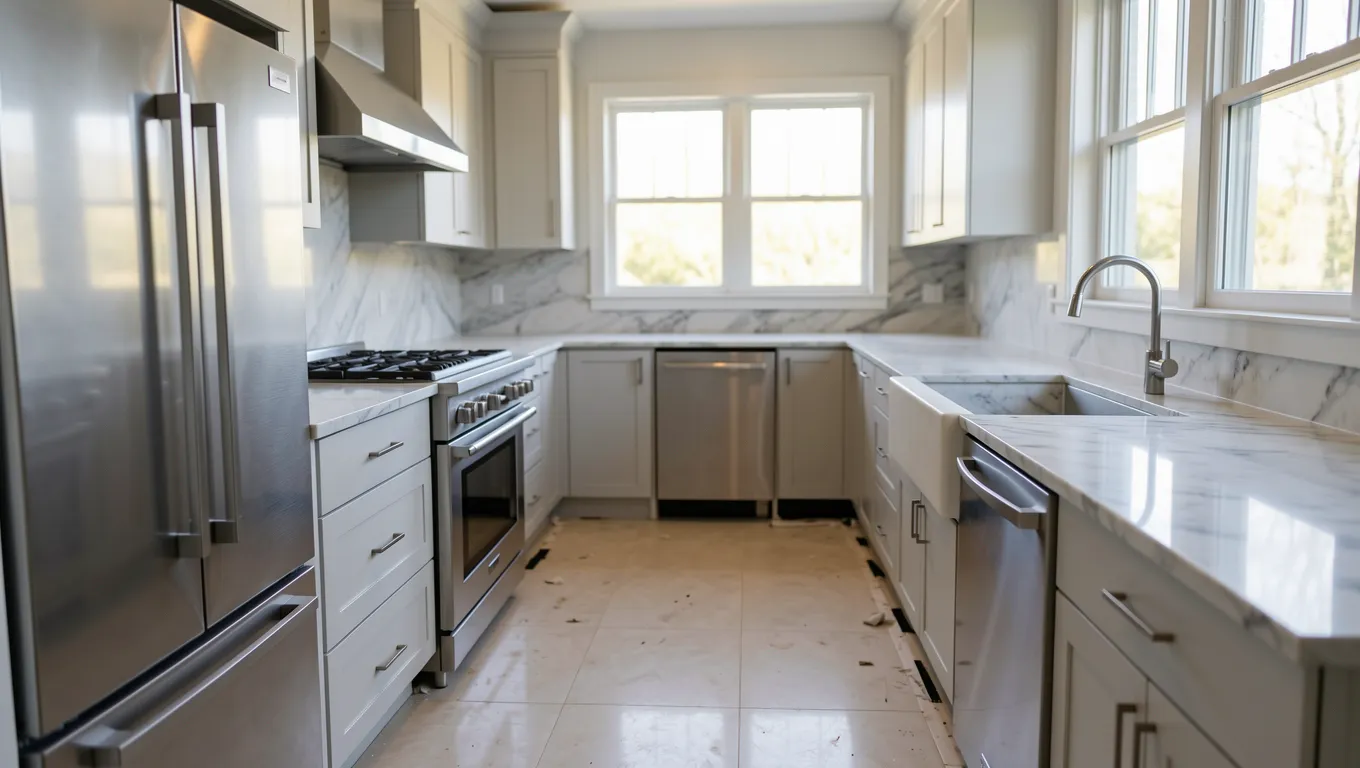 A luxury kitchen remodel project funded by high amount personal loans.