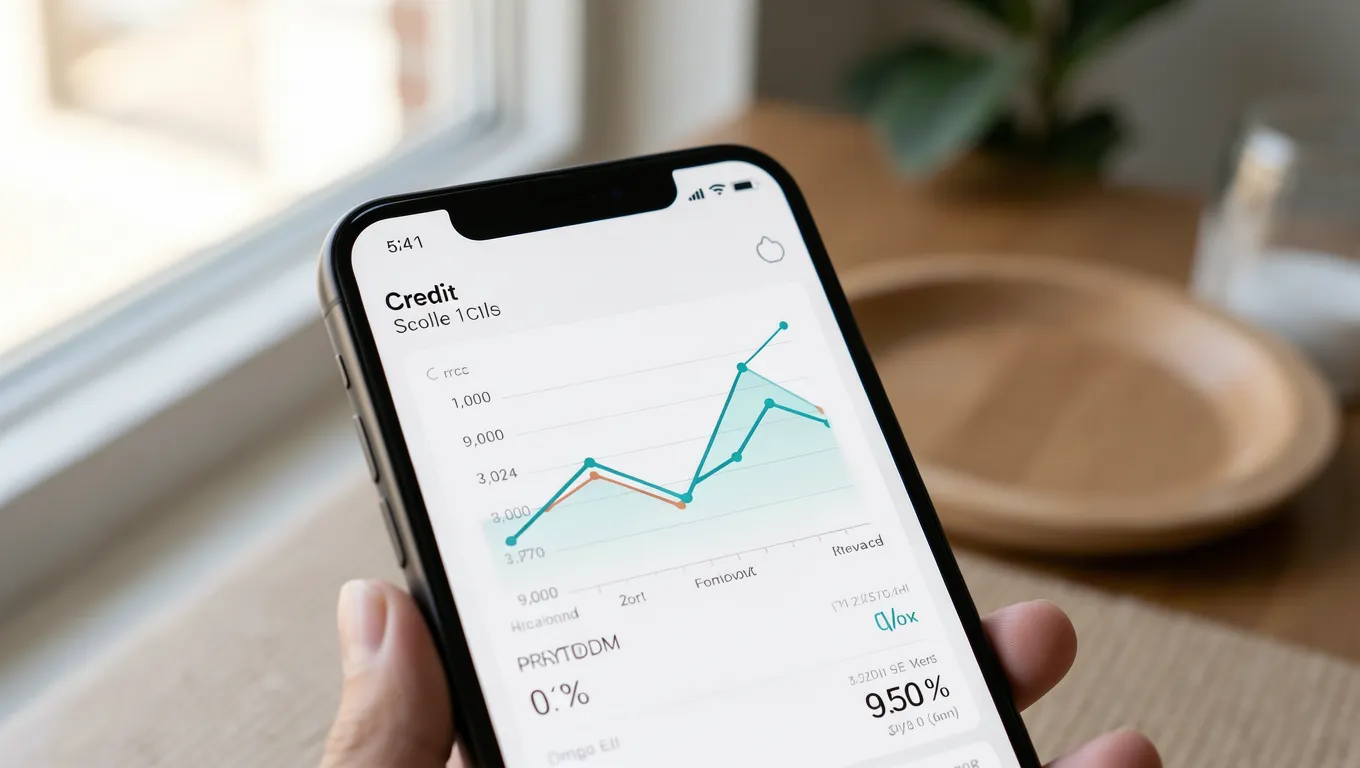 A digital credit score dashboard displaying financial health metrics for instant personal loans bad credit.