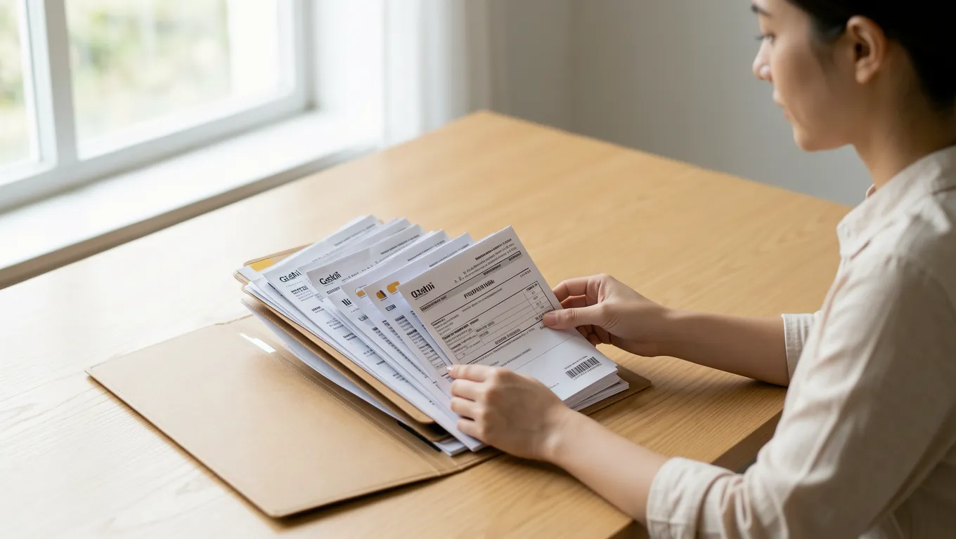 A person organizing multiple debts using personal loans for debt consolidation in 2026